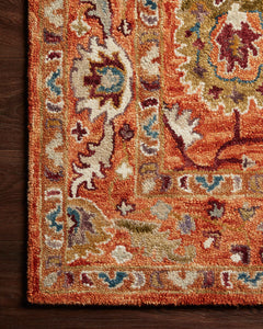 Loloi Rugs Padma Collection Rug in Orange, Multi - 9.3 x 13 feet