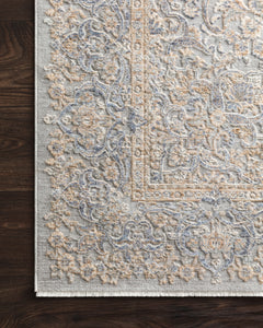 Loloi Rugs Pandora Collection Rug in Stone, Gold - 7.8 x 10 feet