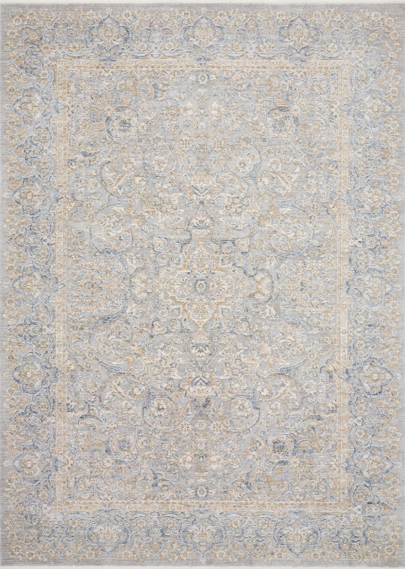 Loloi Rugs Pandora Collection Rug in Stone, Gold - 7.8 x 7.8 feet