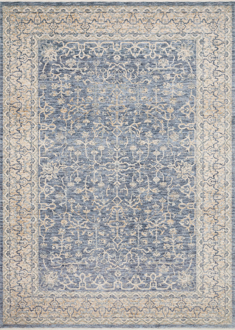 Loloi Rugs Pandora Collection Rug in Dark Blue, Ivory - 6.3 x 8.8 feet