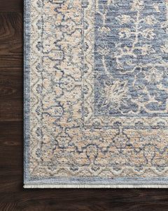 Loloi Rugs Pandora Collection Rug in Dark Blue, Ivory - 7.8 x 10 feet