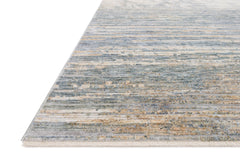 Loloi Rugs Pandora Collection Rug in Ivory, Blue - 7.8 x 7.8 feet