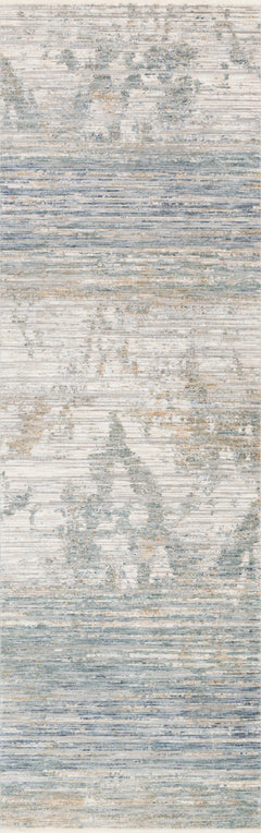 Loloi Rugs Pandora Collection Rug in Ivory, Blue - 6.3 x 8.8 feet