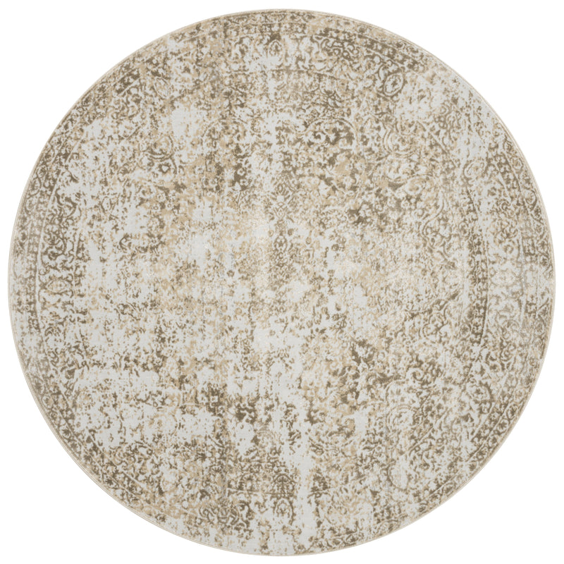 Loloi Rugs Patina Collection Rug in Champagne, Lt. Grey - 7.8 x 7.8 feet