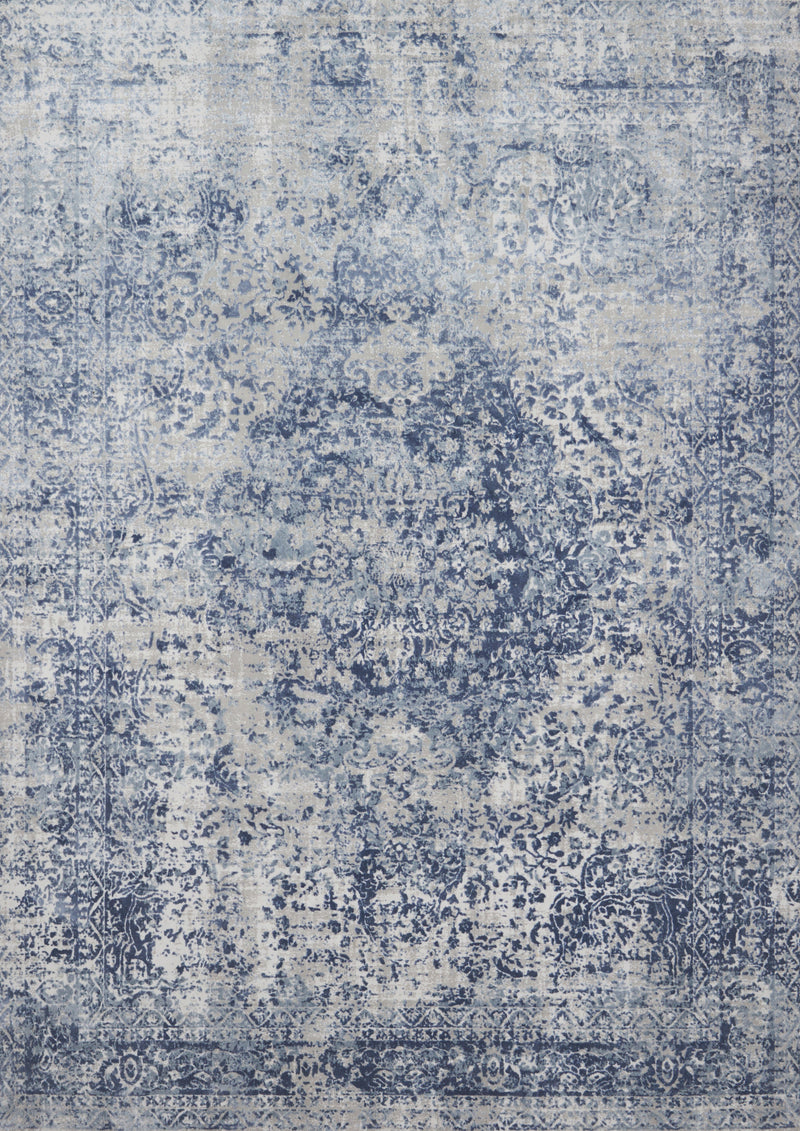 Loloi Rugs Patina Collection Rug in Blue, Stone - 7.8 x 10.8 feet