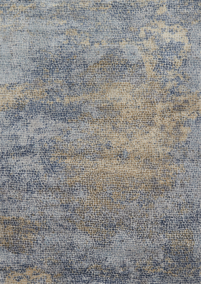 Loloi Rugs Patina Collection Rug in Ocean, Gold - 7.8 x 10.8 feet