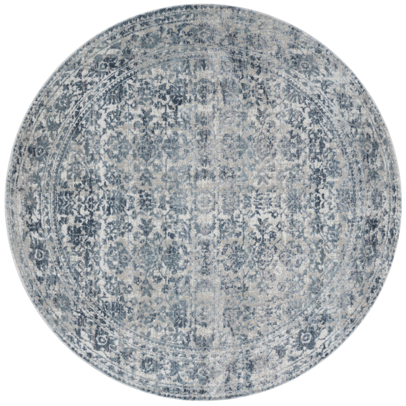 Loloi Rugs Patina Collection Rug in Sky, Stone - 7.8 x 7.8 feet