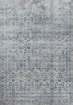 Loloi Rugs Patina Collection Rug in Sky, Stone - 7.8 x 7.8 feet