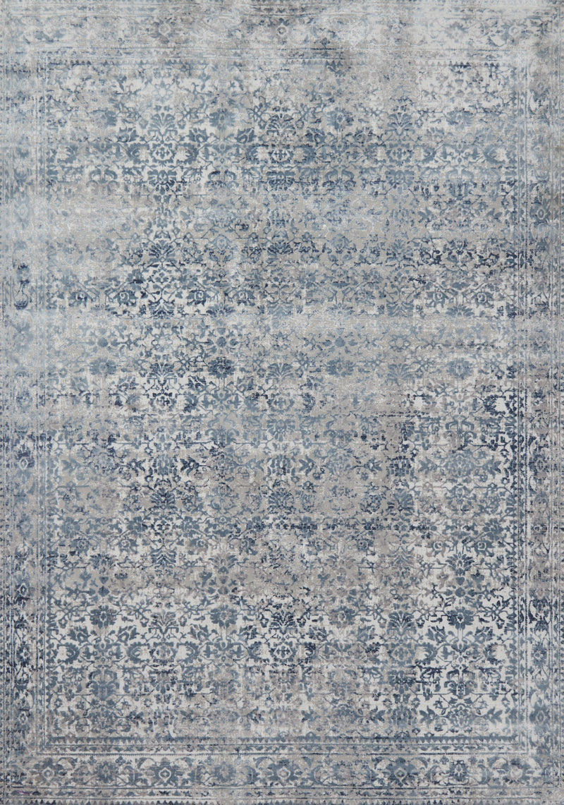 Loloi Rugs Patina Collection Rug in Sky, Stone - 6.6 x 9.2 feet