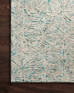 Loloi Rugs Peregrine Collection Rug in Aqua - 7.8 x 9.8 feet