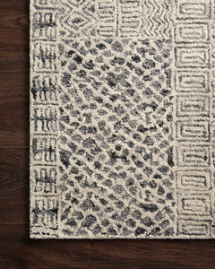 Loloi Rugs Peregrine Collection Rug in Charcoal - 7.8 x 9.8 feet