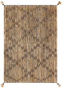 Loloi Rugs Playa Collection Rug in Black, Natural - 7.8 x 9.8 feet