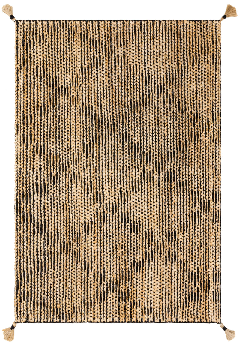 Loloi Rugs Playa Collection Rug in Black, Natural - 7.8 x 9.8 feet