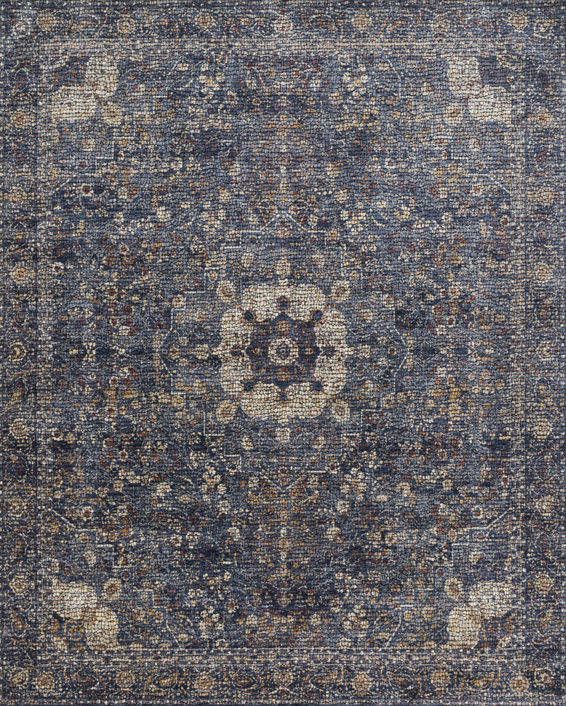 Loloi Rugs Porcia Collection Rug in Blue, Blue - 6.6 x 9.3 feet