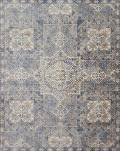 Loloi Rugs Porcia Collection Rug in Blue, Blue - 7.8 x 7.8 feet