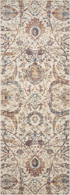 Loloi Rugs Porcia Collection Rug in Ivory, Multi - 7.8 x 7.8 feet