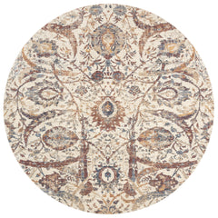 Loloi Rugs Porcia Collection Rug in Ivory, Multi - 7.8 x 7.8 feet