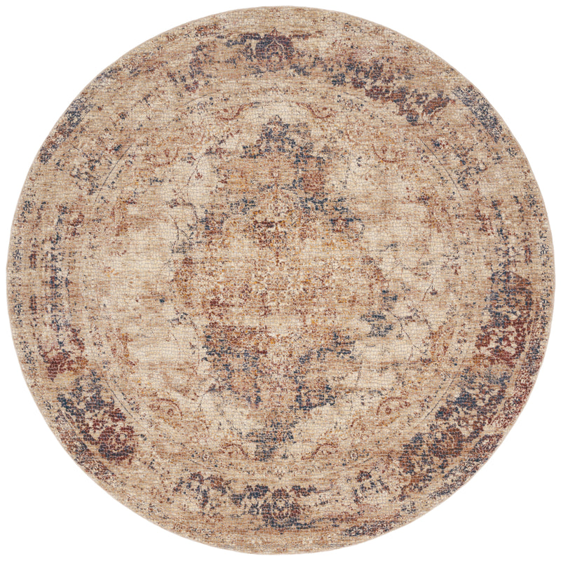 Loloi Rugs Porcia Collection Rug in Ivory, Ivory - 7.8 x 7.8 feet