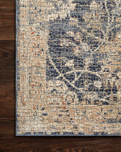 Loloi Rugs Porcia Collection Rug in Blue, Beige - 7.8 x 10 feet