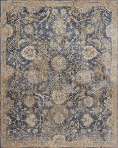 Loloi Rugs Porcia Collection Rug in Blue, Beige - 7.8 x 7.8 feet