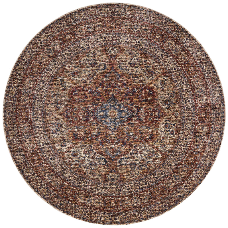 Loloi Rugs Porcia Collection Rug in Adobe Spice, Adobe Spice - 7.8 x 7.8 feet