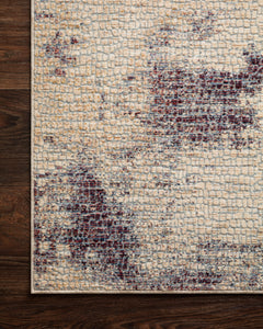 Loloi Rugs Porcia Collection Rug in Beige, Berry - 7.8 x 7.8 feet