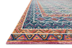 Loloi Rugs Priti Collection Rug in Teal, Fiesta - 7.8 x 9.8 feet