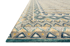 Loloi Rugs Priti Collection Rug in Grey, Lagoon - 7.8 x 9.8 feet