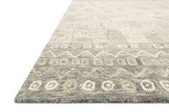 Loloi Rugs Priti Collection Rug in Pewter, Natural - 7.8 x 9.8 feet