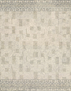 Loloi Rugs Priti Collection Rug in Pewter, Natural - 7.8 x 9.8 feet