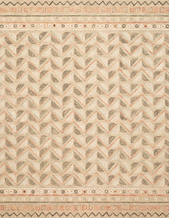 Loloi Rugs Priti Collection Rug in Taupe, Multi - 7.8 x 9.8 feet