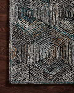 Loloi Rugs Prescott Collection Rug in Metal - 9.3 x 13 feet