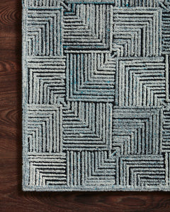 Loloi Rugs Prescott Collection Rug in Arctic Blue - 9.3 x 13 feet