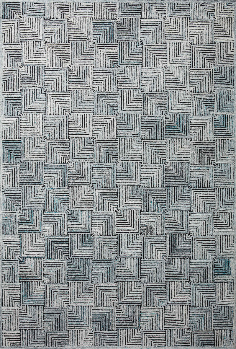 Loloi Rugs Prescott Collection Rug in Arctic Blue - 7.8 x 9.8 feet