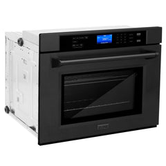 ZLINE Kitchen Package with 36 in. Black Stainless Steel Rangetop and 30 in. Single Wall Oven, 2KP-RTBAWS36