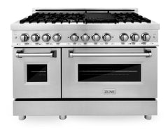 ZLINE Appliance Package - 48 In. Dual Fuel Range, 700CFM Range Hood,  Microwave Oven, 3KP-RARHC48-MO