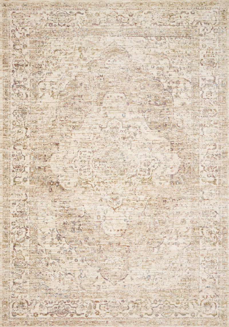 Loloi Rugs Revere Collection Rug in Ivory, Berry - 7.8 x 10 feet