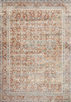 Loloi Rugs Revere Collection Rug in Terracotta, Multi - 7.8 x 10 feet