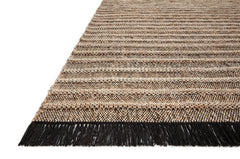 Loloi Rugs Rey Collection Rug in Camel, Black - 7.8 x 9.8 feet