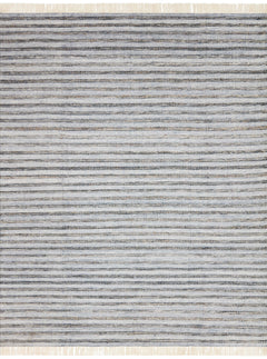 Loloi Rugs Rey Collection Rug in Denim, Natural - 7.8 x 9.8 feet