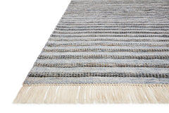 Loloi Rugs Rey Collection Rug in Denim, Natural - 7.8 x 9.8 feet