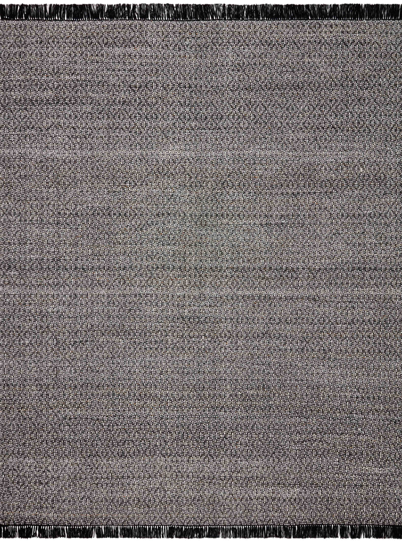 Loloi Rugs Rey Collection Rug in Ivory, Charcoal - 7.8 x 9.8 feet