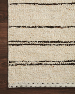 Loloi Rugs Roman Collection Rug in Natural, Charcoal - 4 x 6 feet