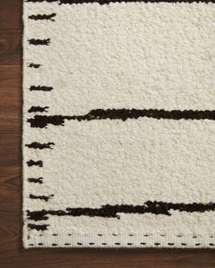 Loloi Rugs Roman Collection Rug in Ivory, Black - 4 x 6 feet