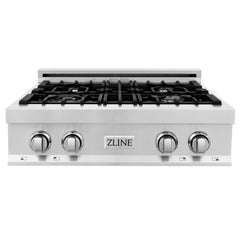 ZLINE Kitchen Package with 30 in. Stainless Steel Rangetop and 30 in. Double Wall Oven, 2KP-RTAWD30