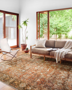 Loloi Rugs Sebastian Collection Rug in Rust, Tobacco - 10.5 x 13.8 feet