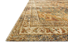 Loloi Rugs Sebastian Collection Rug in Lagoon, Spice - 10.5 x 13.8 feet