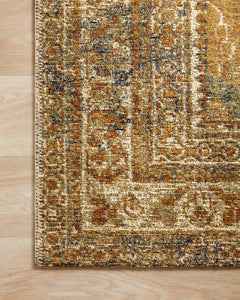 Loloi Rugs Sebastian Collection Rug in Lagoon, Spice - 10.5 x 13.8 feet