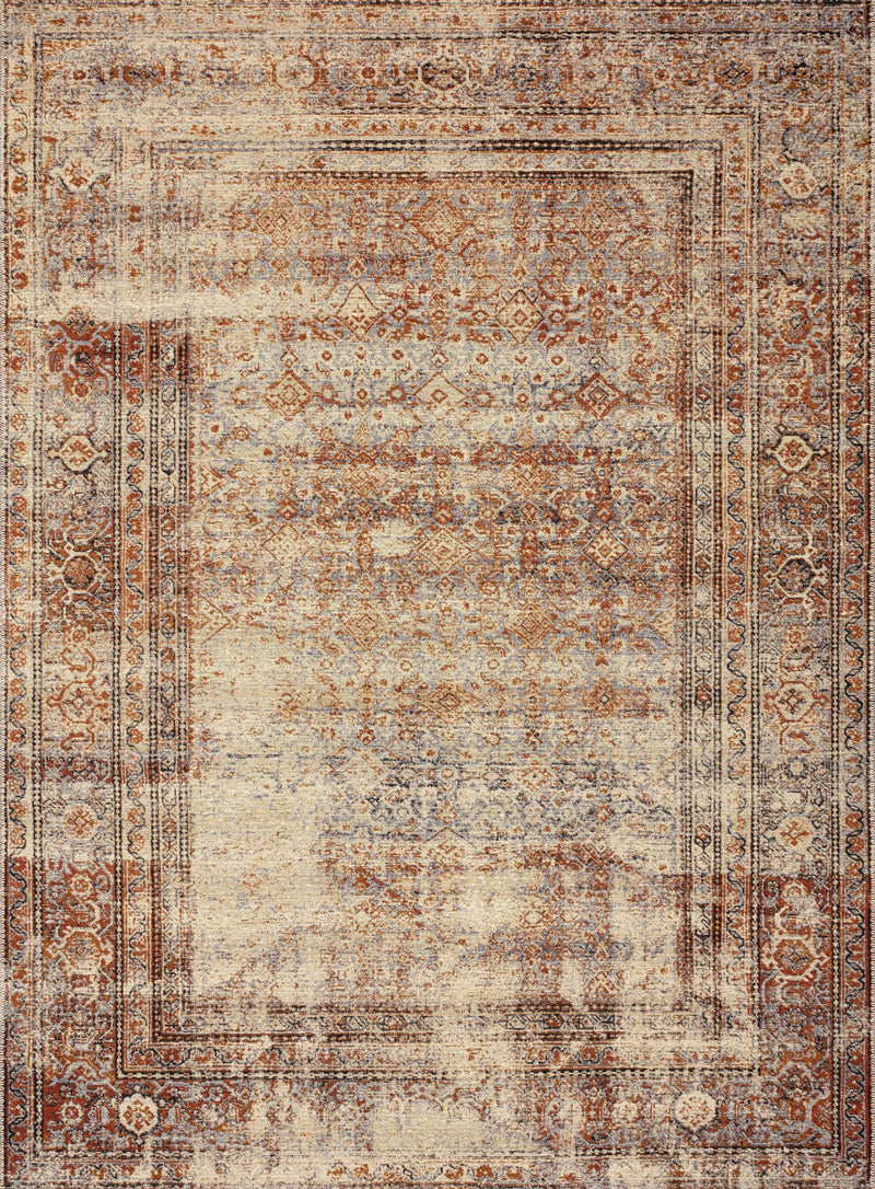 Loloi Rugs Sebastian Collection Rug in Natural, Brick - 10.5 x 13.8 feet