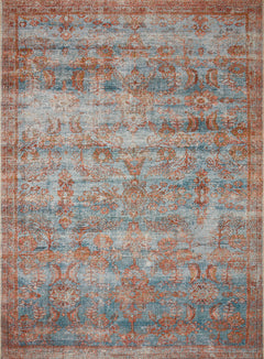 Loloi Rugs Sebastian Collection Rug in Ocean, Spice - 10.5 x 13.8 feet